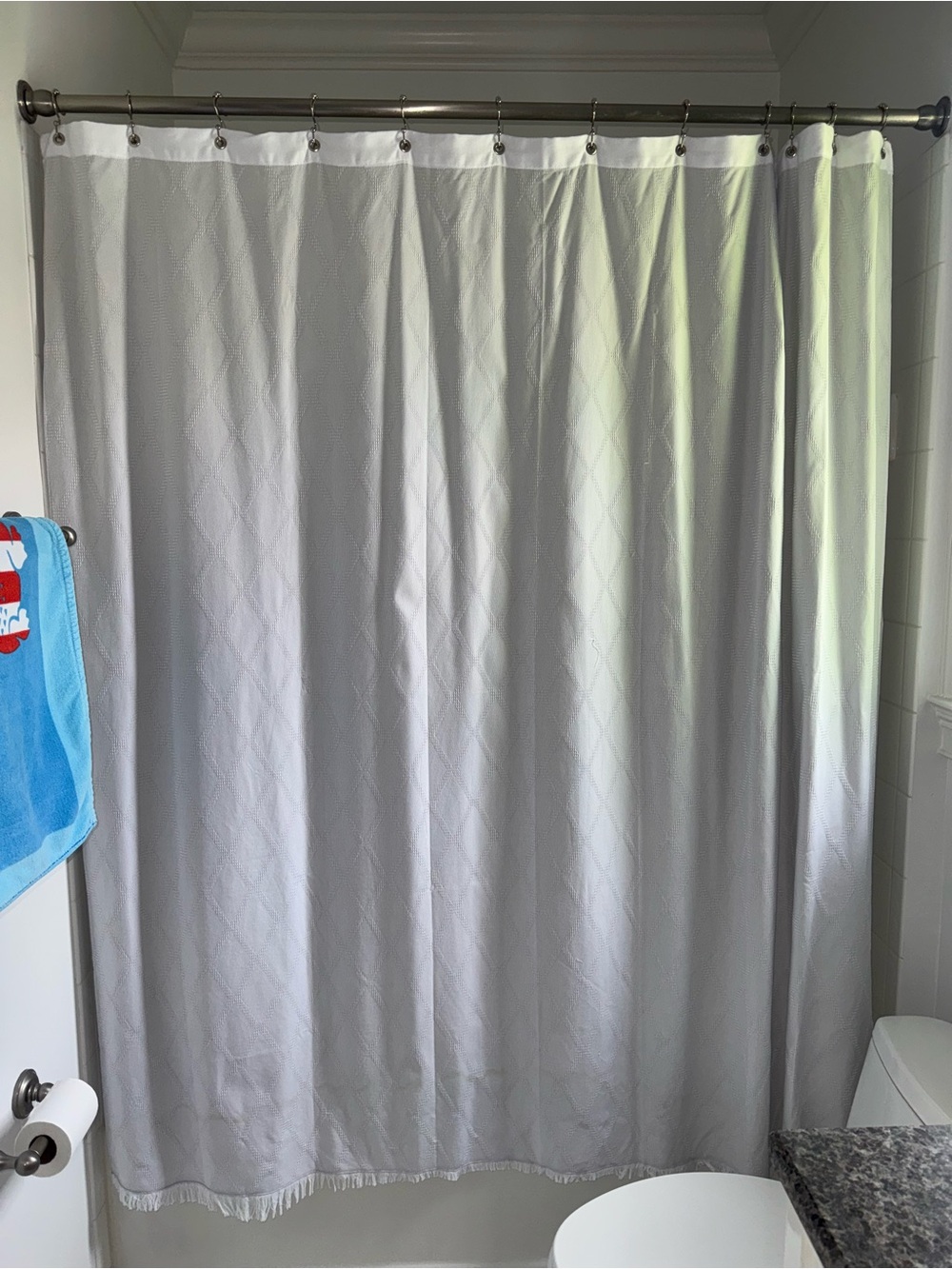 Shower Curtain + Hooks + Liner
